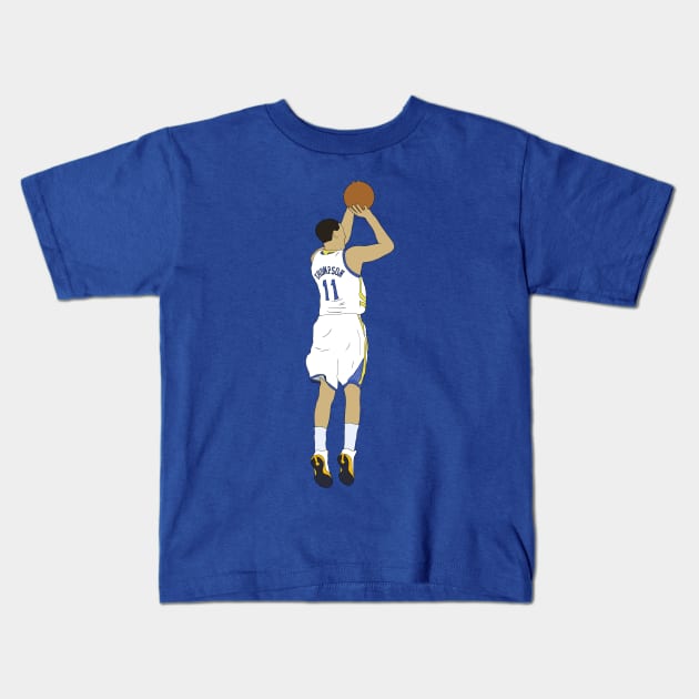 Klay Thompson Jumpshot Kids T-Shirt by rattraptees